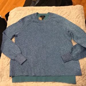 J.Crew blue glitter Sweater Size XXS.